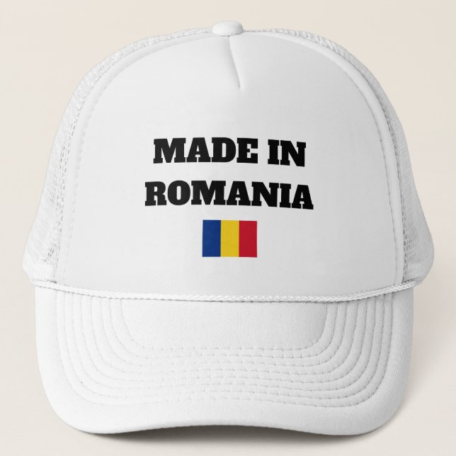 Gorra De Camionero Hecho en Rumania y con bandera (Anverso)