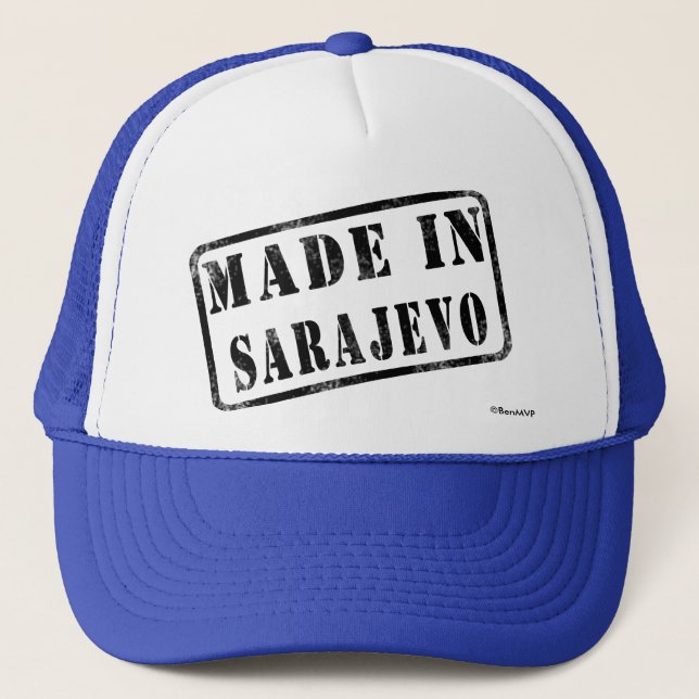 Gorra De Camionero Hecho en Sarajevo (Anverso)