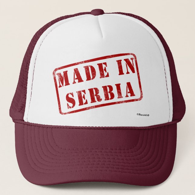 Gorra De Camionero Hecho en Serbia (Anverso)