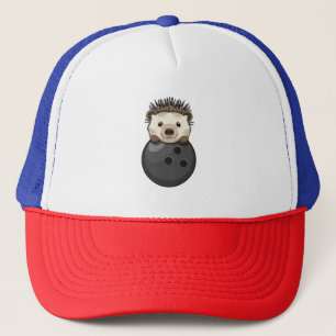 Gorra De Camionero Hedgehog en el Bowling con bolas