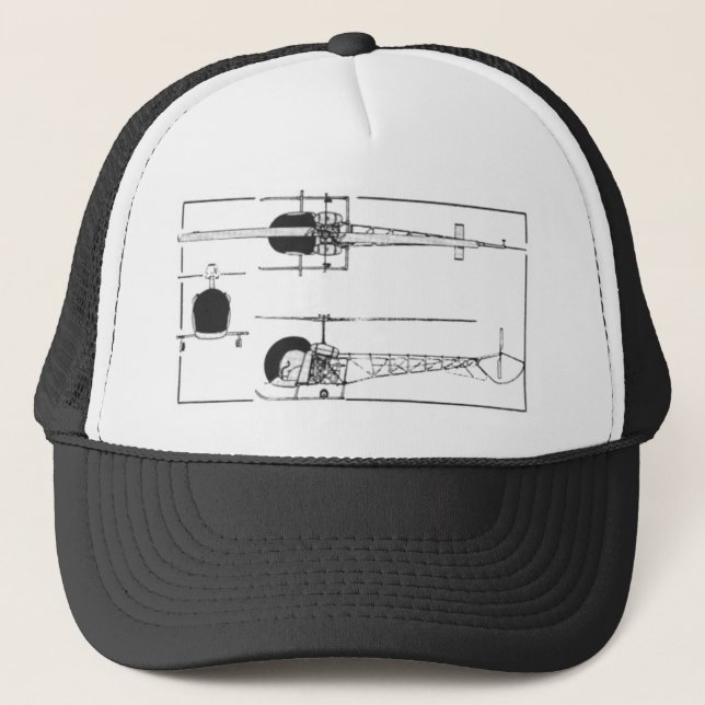 Gorra De Camionero Helicóptero de Bell 47 (Anverso)