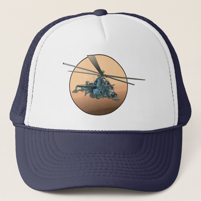 Gorra De Camionero Helicóptero personalizado (Anverso)