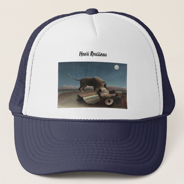 Gorra De Camionero Henri Rousseau El Dormido Azul Gitano (Anverso)