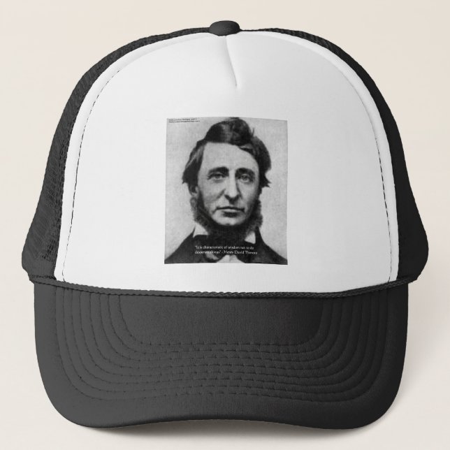 Gorra De Camionero Henry David Thoreau Quote (Anverso)