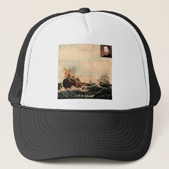 Gorra De Camionero Herman Melville Llámame Ishmael Cita (Anverso)