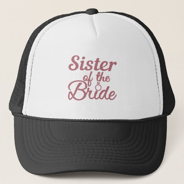 Gorra De Camionero Hermana De La Familia Boda De Novia (Anverso)