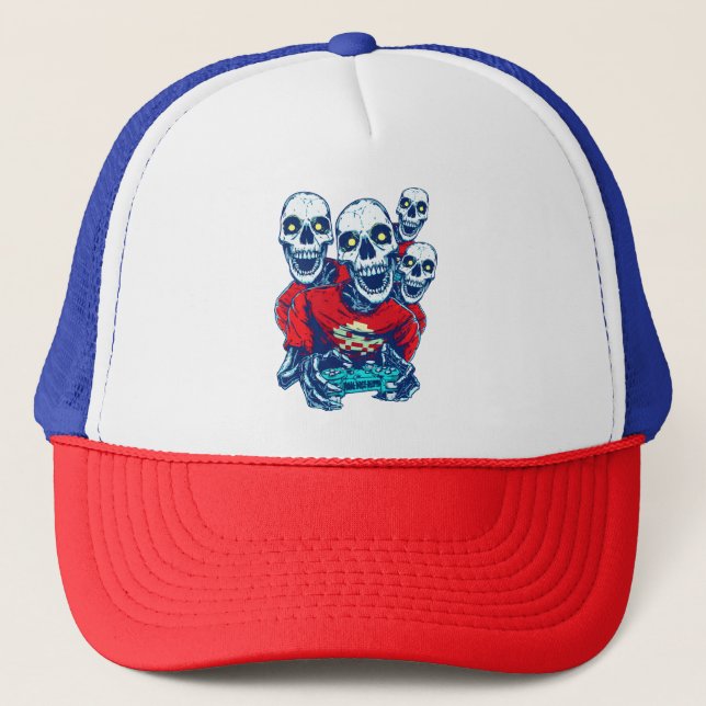Gorra De Camionero Hermandad Eterna de Juegos: El Esqueleto Rojo de l (Anverso)