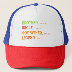 Gorra De Camionero Hermano tío padrino leyenda desde el año
