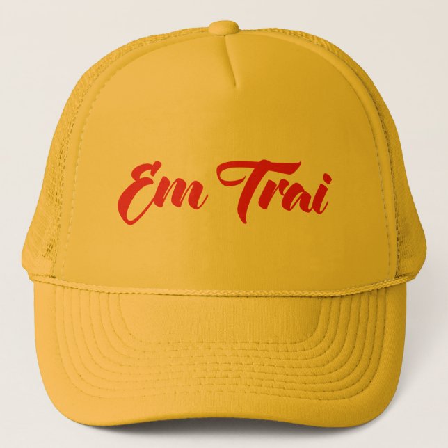 Gorra De Camionero Hermano Vietnamita (Joven) - Em Trai ~ Tien Viene (Anverso)