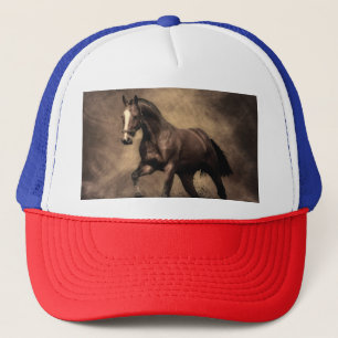 Gorra De Camionero Hermosa almohada de caballo marrón