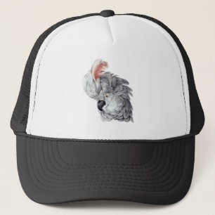 Gorra De Camionero Hermosa Cockatoo de pelo gris