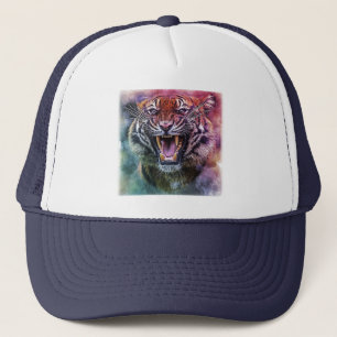 Gorra De Camionero Hermosa foto de la cara del tigre de Bengala en cr