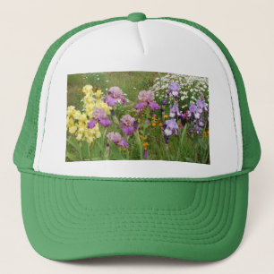 Gorra De Camionero Hermosa foto floral de Iris morado