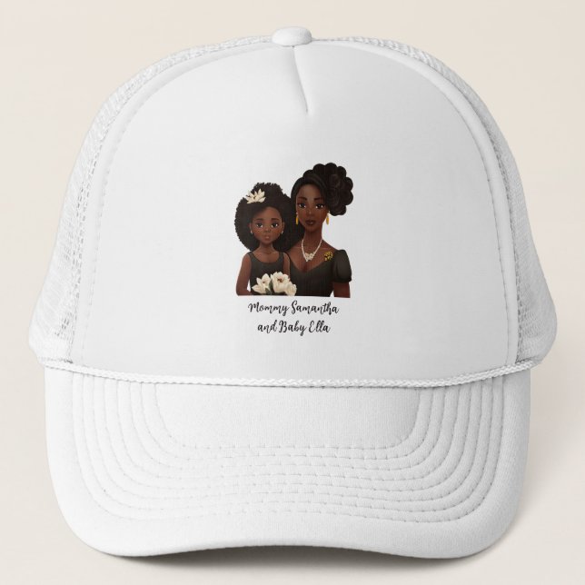 Gorra De Camionero Hermosa mamá y hija negras (23) (Anverso)
