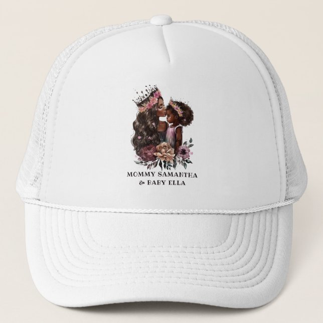 Gorra De Camionero Hermosa mamá y hija negras (3) (Anverso)