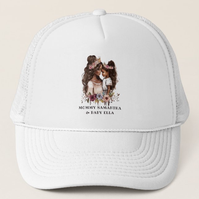 Gorra De Camionero Hermosa mamá y hija negras (5) (Anverso)