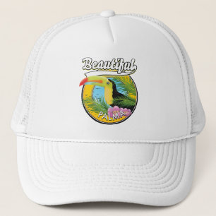 Gorra De Camionero Hermosa Palma, logotipo toscano