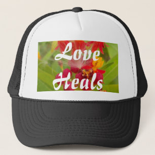 Gorra De Camionero Hermosa y colorida floral con arte de hierbas arom