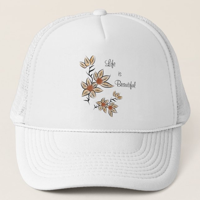 Gorra De Camionero Hermosas flores (Anverso)
