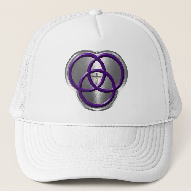 Gorra De Camionero Hermoso anillo cristiano de Trinidad con cruz (Anverso)
