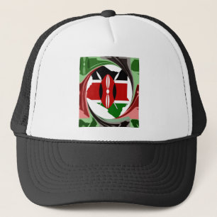 Gorra De Camionero Hermoso diseño de mapa de remolino keniano encanta