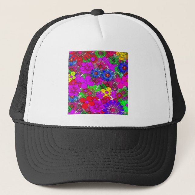 Gorra De Camionero Hermoso diseño de patrones florales sorprendentes (Anverso)