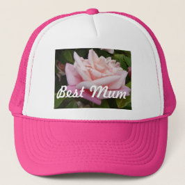 Gorra De Camionero Hermoso diseño rosa rosa de la mejor Mamá de flore