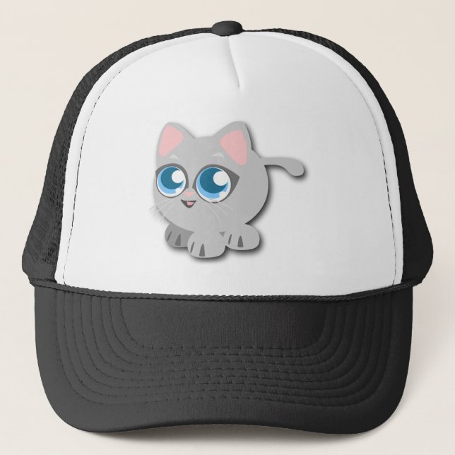 Gorra De Camionero Hermoso Gato (Anverso)
