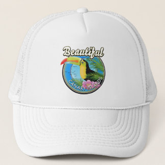 Gorra De Camionero Hermoso logo de estilo vintage de las islas Canari