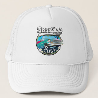 Gorra De Camionero Hermoso logo retro de Cuba.