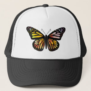 Gorra De Camionero Hermoso monarca de mariposa acuarela
