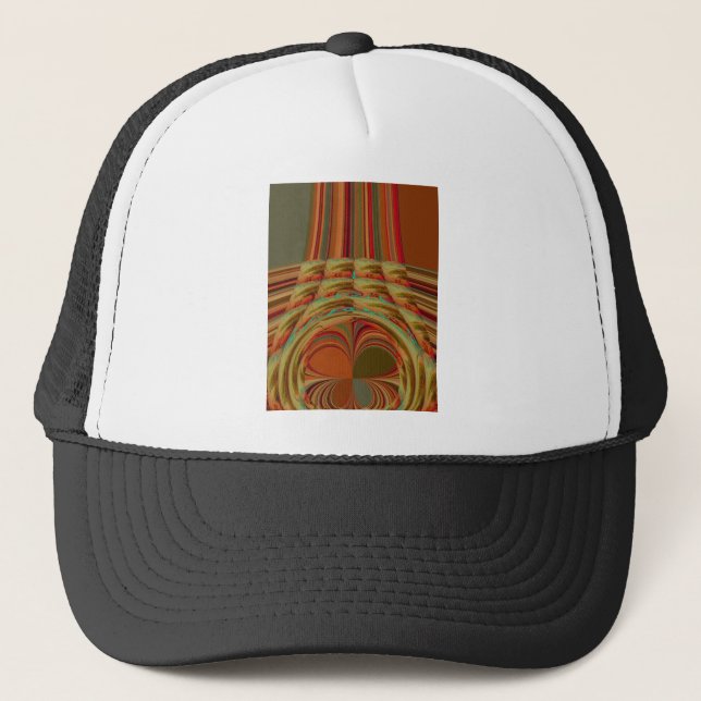 Gorra De Camionero Hermoso motivo marrón dorado tradicional africano (Anverso)