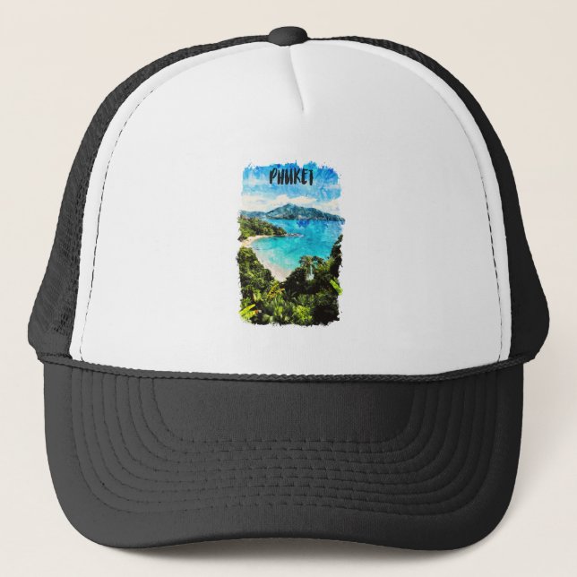 Gorra De Camionero Hermoso Paraíso de Playa de Phuket Thailand (Anverso)