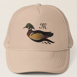 Gorra De Camionero Hermoso Pato De Madera Natación