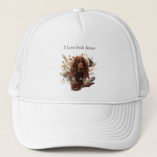 Gorra De Camionero Hermoso Red Setter Irlandés