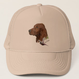 Gorra De Camionero Hermoso Red Setter Irlandés