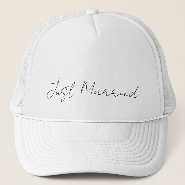 Gorra De Camionero Hermoso texto - simplemente casado (Anverso)