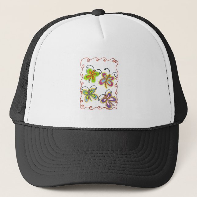 Gorra De Camionero Hermoso y asombroso arte de la mariposa Cuta: rega (Anverso)