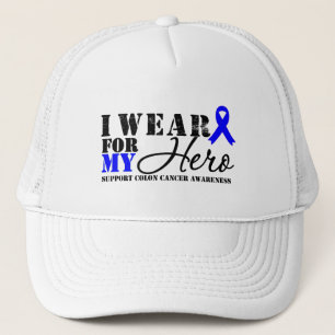 Gorra De Camionero Héroe Blue Ribbon del cáncer de colon