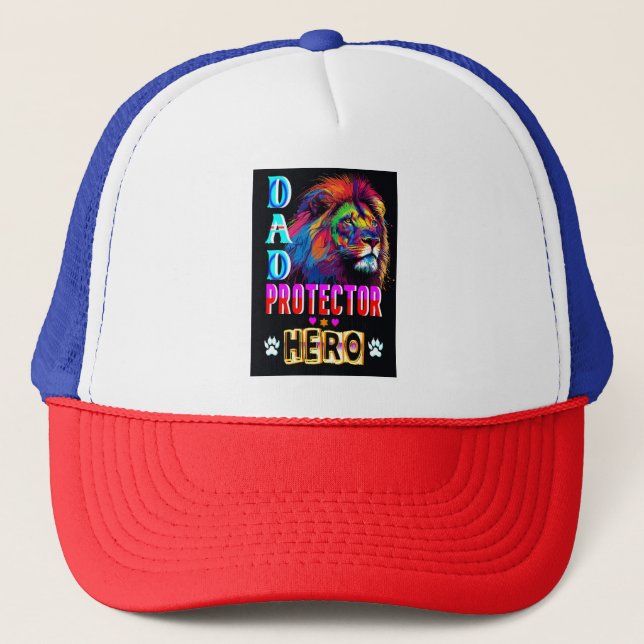 Gorra De Camionero Héroe del protector de papá (Anverso)