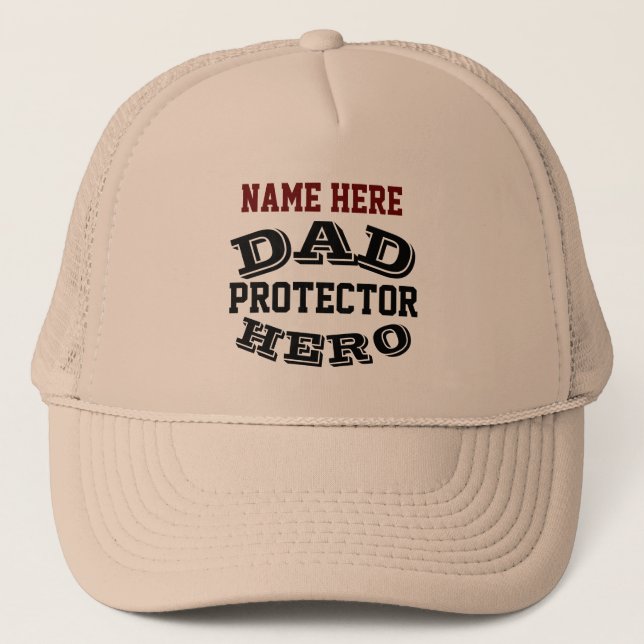 GORRA DE CAMIONERO HÉROE PROTECTOR DE PAPÁ PERSONA (Anverso)