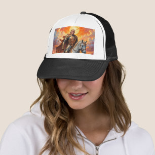 Gorra De Camionero Heroico guerrero Trump en armería dorada