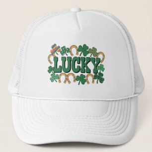 Gorra De Camionero Herradura de la suerte y tréboles