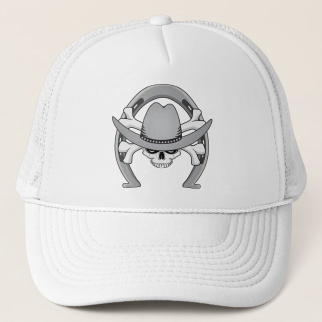 Gorra De Camionero Herradura del cráneo del vaquero (Anverso)