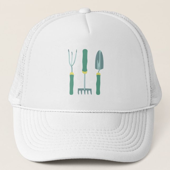 Gorra De Camionero Herramientas de jardinería (Anverso)