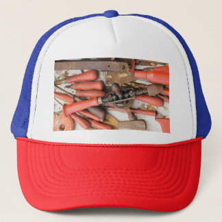 Gorra De Camionero Herramientas Herramienta Antiguo Hombre Rojo Rústi