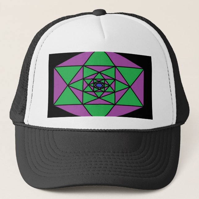 Gorra De Camionero Hexagon Mandala (Anverso)