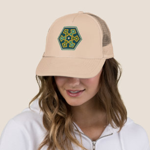 Gorra De Camionero Hexágono turco otomano verde azul oriental