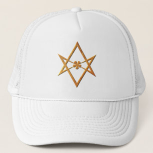 Gorra De Camionero Hexagram Unicursal de oro - símbolo thelemic