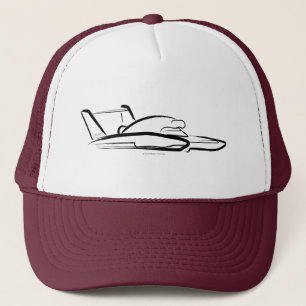 Gorra De Camionero Hidroavión 01 Negro sobre Granate